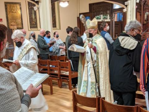 Bishop Ian Easter Vigil and Baptism of his grandchild 2022