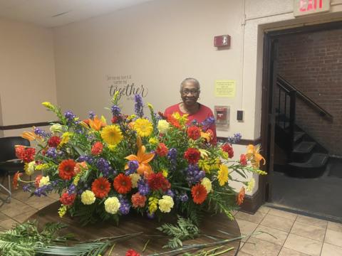 Our Cathedral Alter Guild Creating the Floral Arrangements for Consecration Weekend