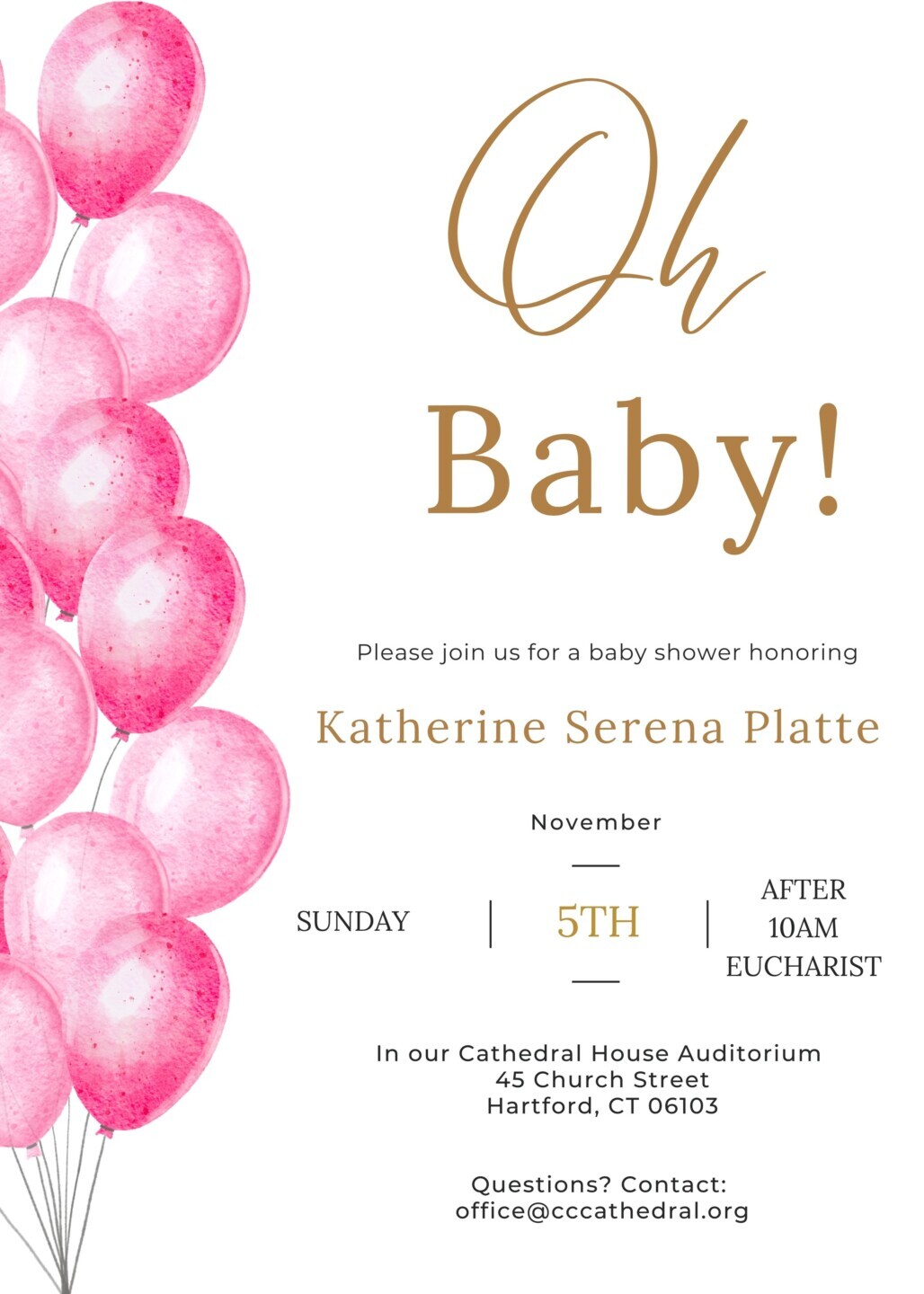 Katherine P Baby shower invitation